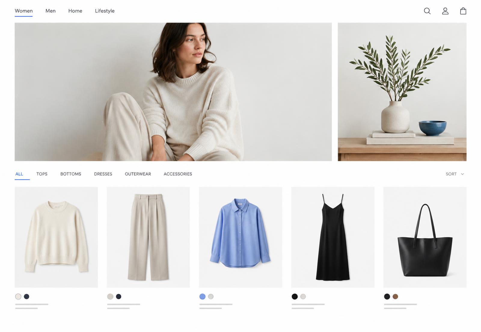 Fashion & Lifestyle Store interface preview